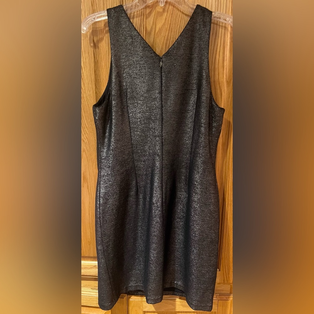 Halston Heritage Metallic Bronze‎ Gold Sleeveless Mini Sheath Dress Size Large - Picture 11 of 15